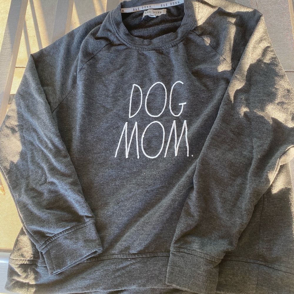 Rae Dunn Charcoal Dog Mom Sweatshirt